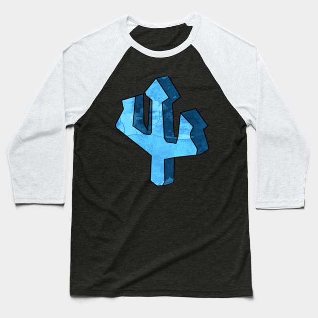 Hades Symbol - Poseidon Baseball T-Shirt by CieloMarie